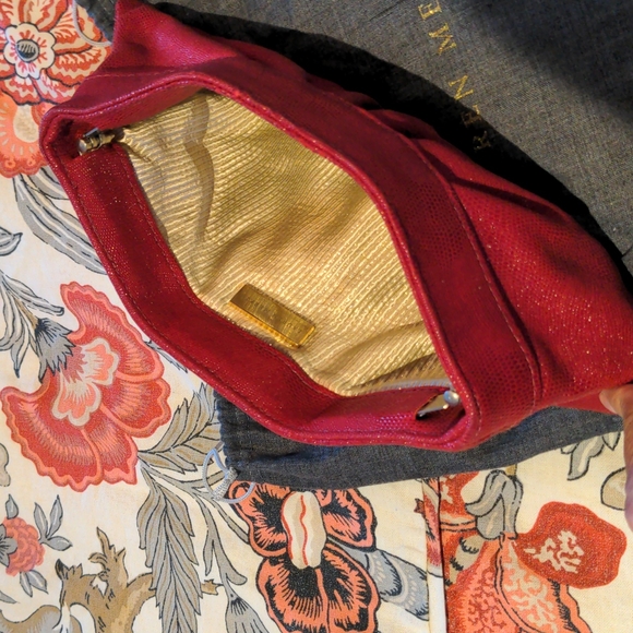 Lauren Merkin red leather clutch - Picture 4 of 4